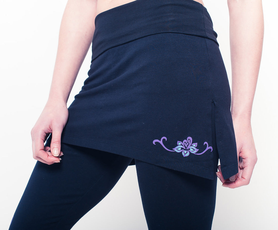 Buddha Mantra Skirt Leggings - black - YOGISHOP