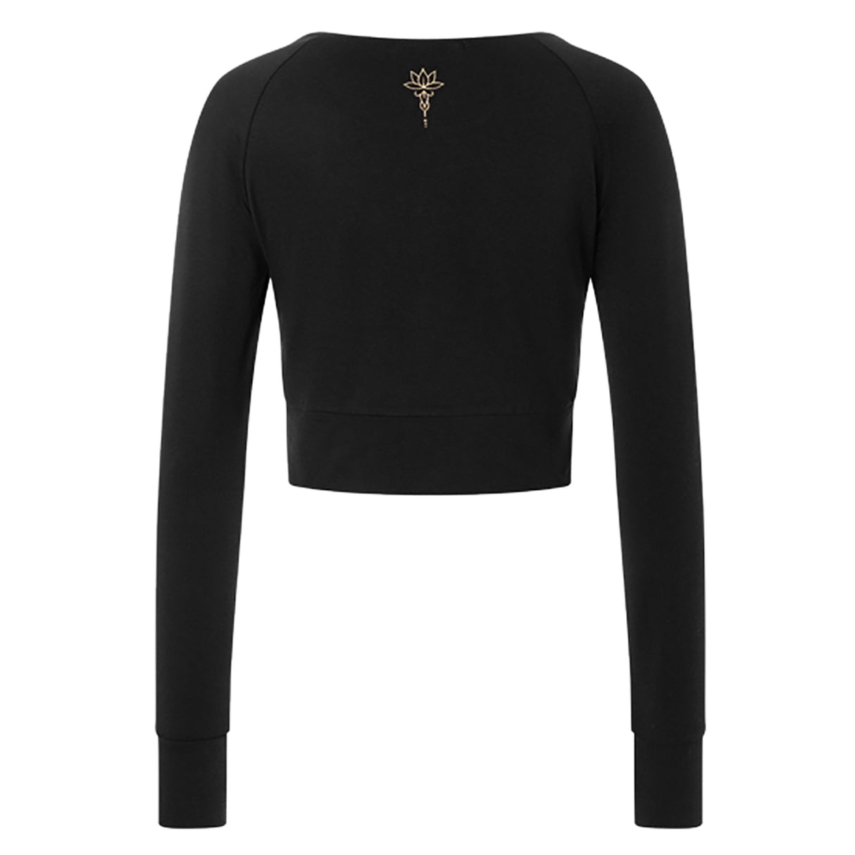 Yoga Crop Shirt langarm Jathara - black-nature - YOGISHOP