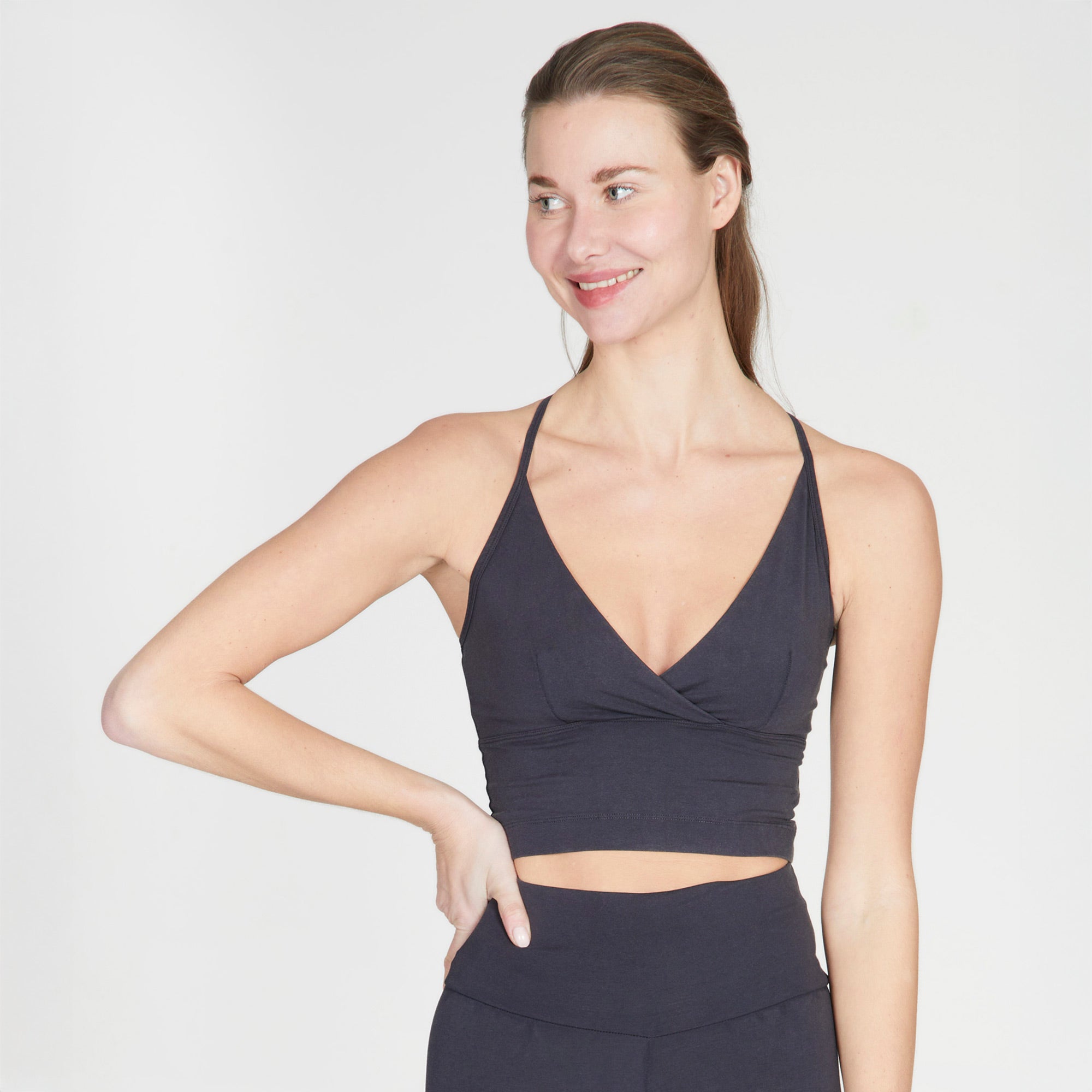 Crop-Top Love - anthracite - YOGISHOP