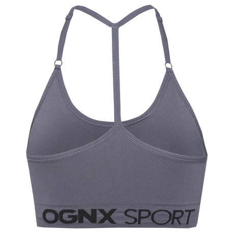 Sport-BH "Crossback" - grau - YOGISHOP