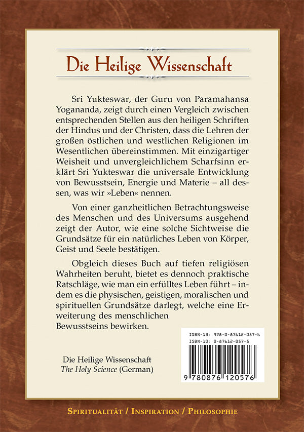 Die Heilige Wissenschaft von Sri Yukteswar - YOGISHOP