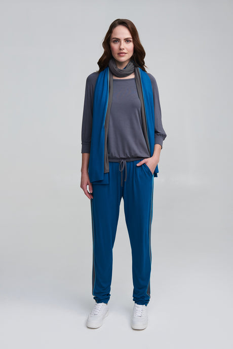 Schal - aqua/deep grey - YOGISHOP