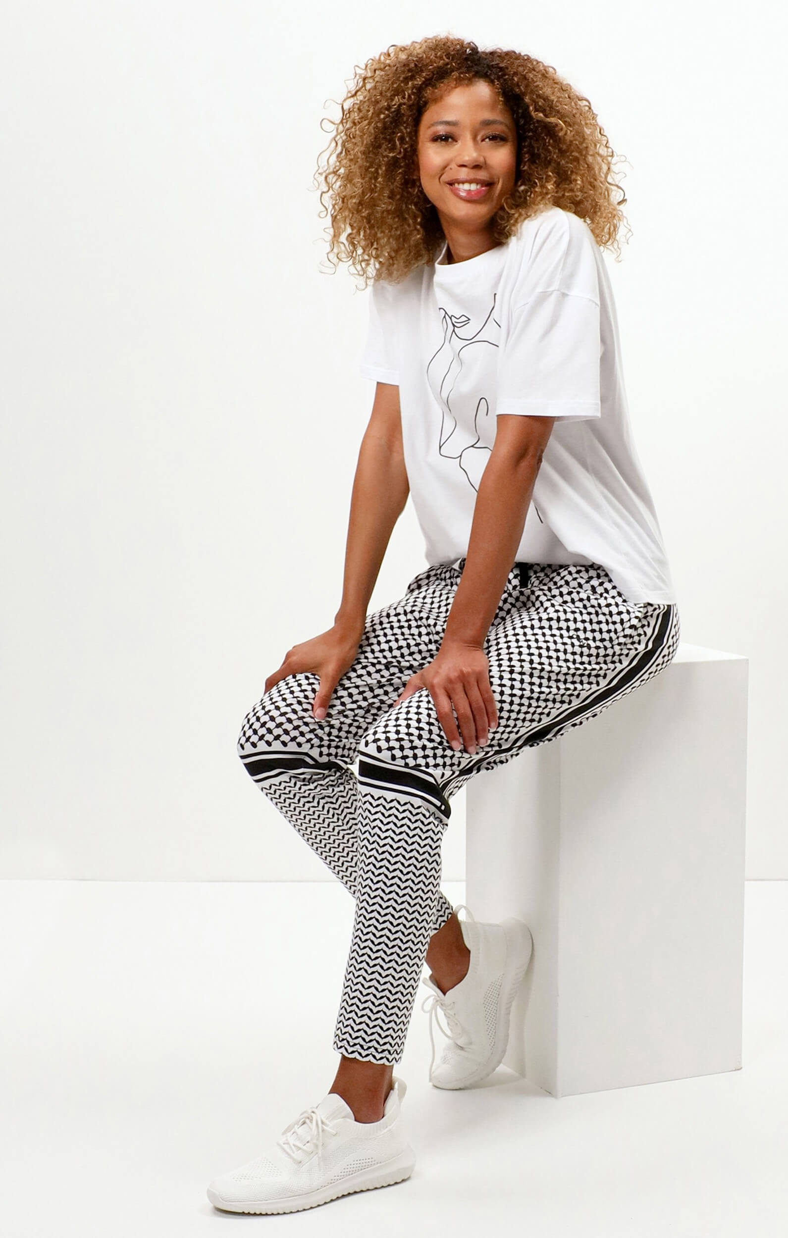 Harem Pants "Keffiah" - weiss - YOGISHOP