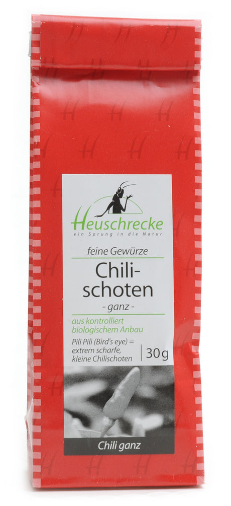 Bio Chili-Schoten (ganz), 30 g - YOGISHOP