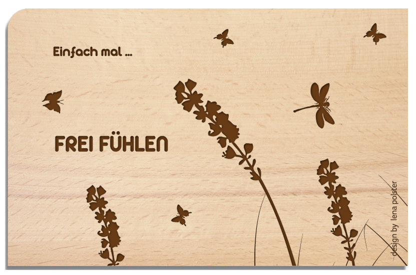 Postkarte aus Holz - YOGISHOP