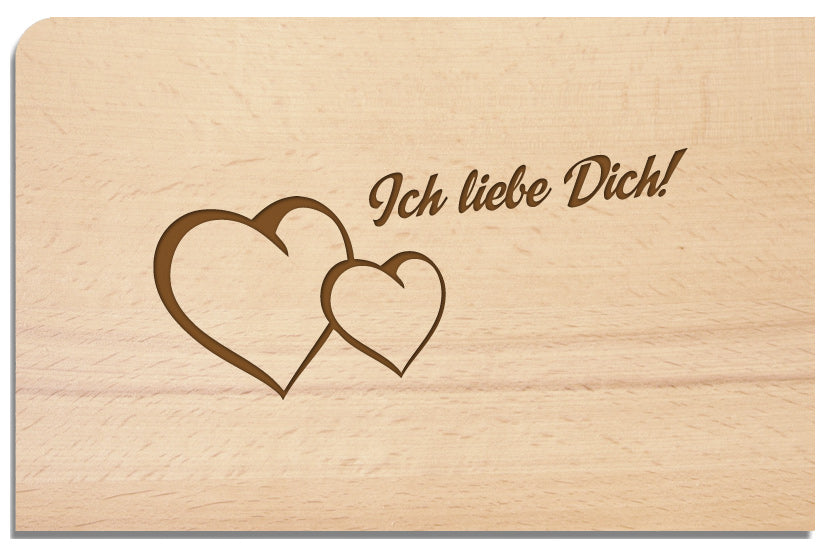 Postkarte aus Holz - YOGISHOP