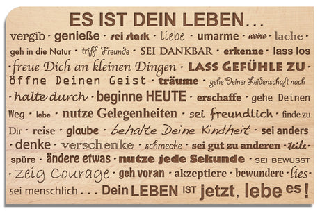 Postkarte aus Holz - YOGISHOP