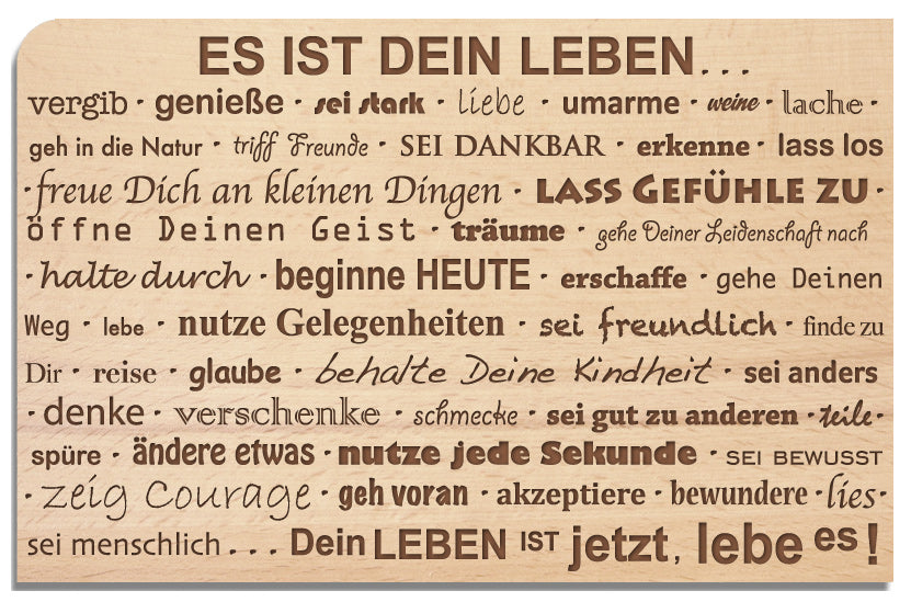 Postkarte aus Holz - YOGISHOP