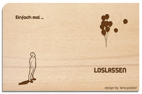Postkarte aus Holz - YOGISHOP