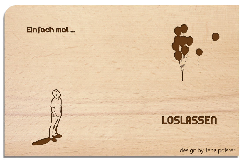 Postkarte aus Holz - YOGISHOP