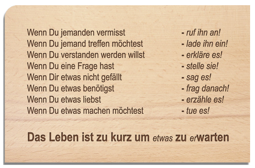 Postkarte aus Holz - YOGISHOP