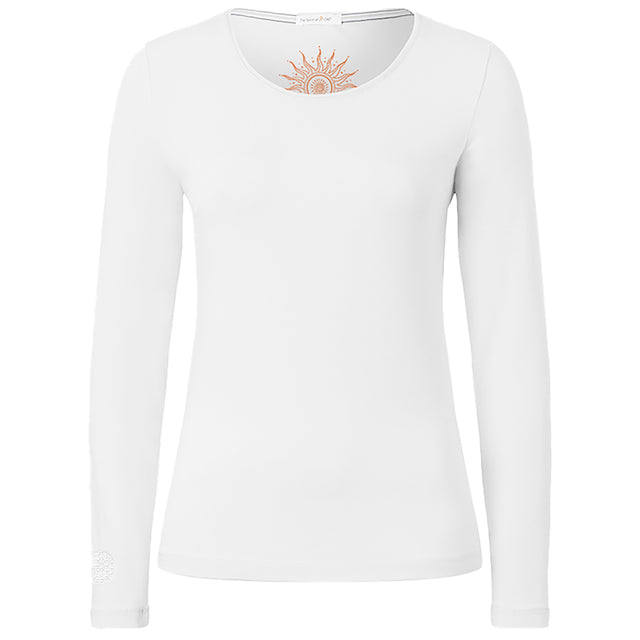 Langarm Shirt Mabu Chakra - weiss - YOGISHOP