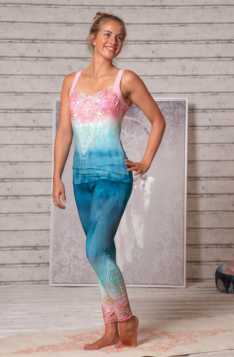 Yoga-Top "Mandala" - indigo/peach - YOGISHOP