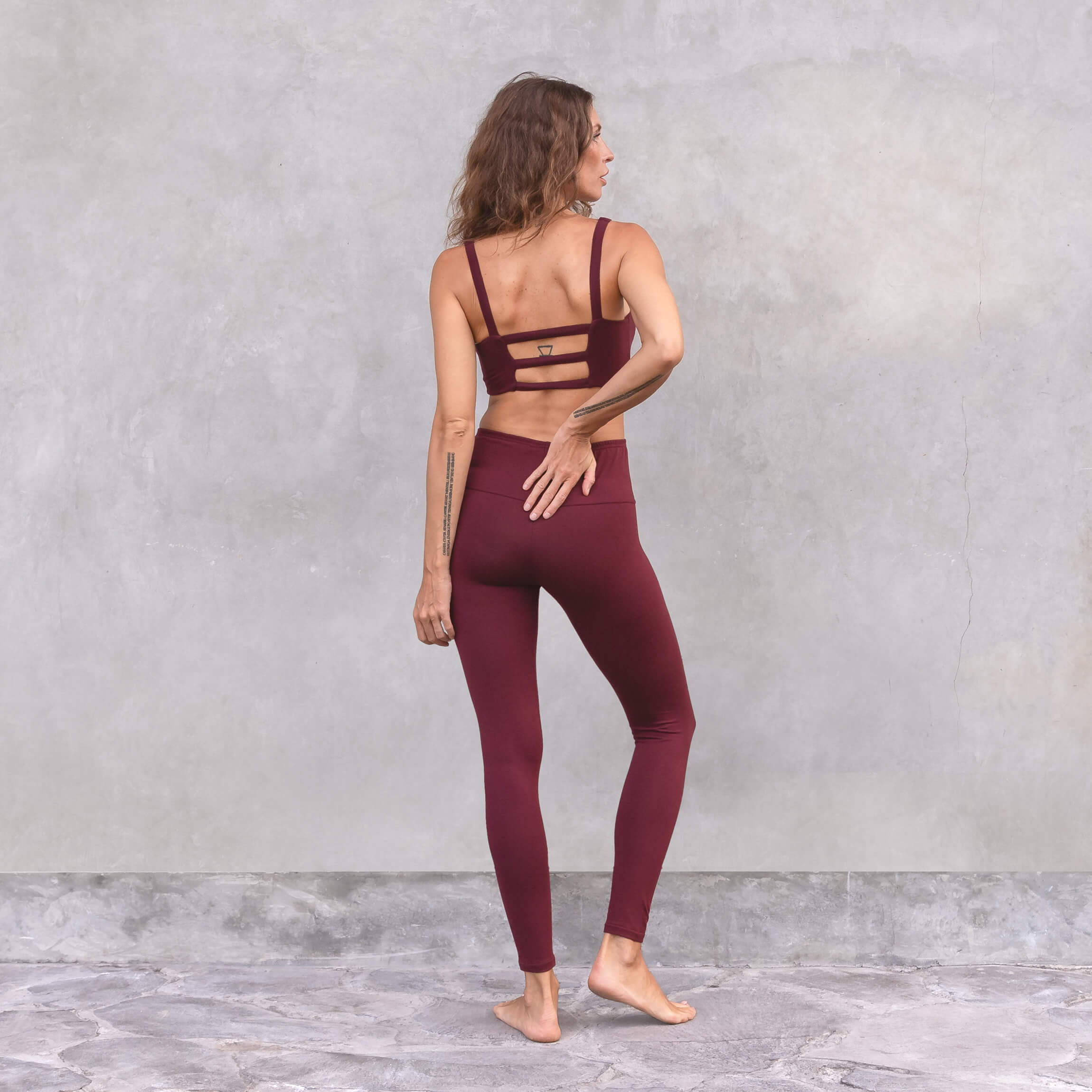 Yoga-Leggings Kate - burgundy - YOGISHOP