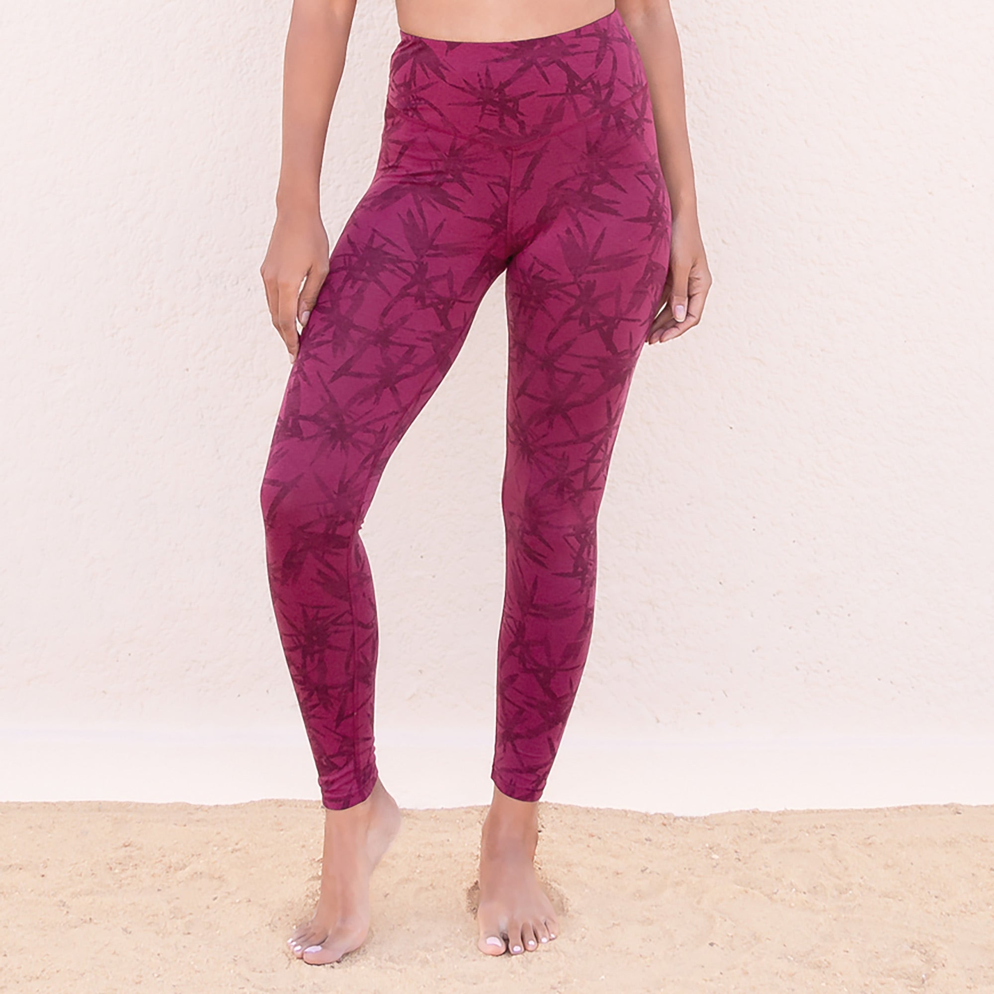 Yoga-Leggings Tosca - tencel berry - YOGISHOP