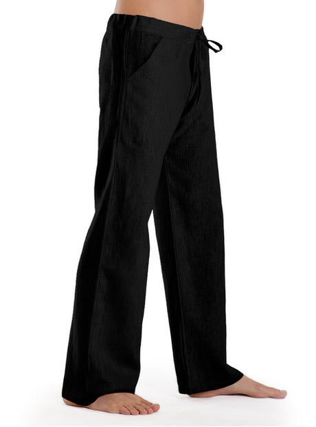 Leinenhose Essential - black - YOGISHOP