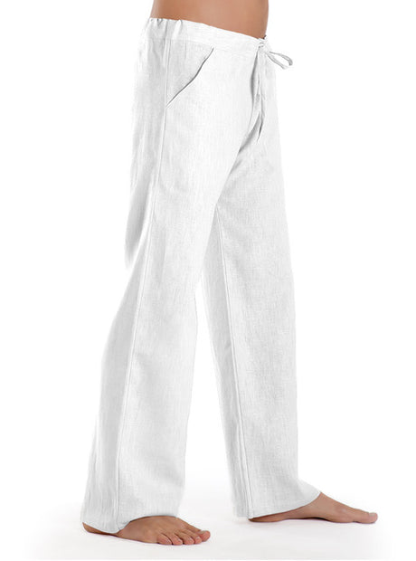 Leinenhose Essential - white - YOGISHOP