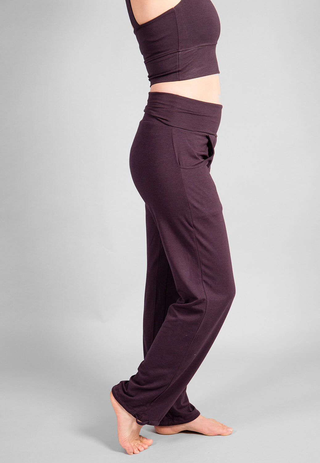 Lilii Relax fit Pants - Dark Purple - YOGISHOP