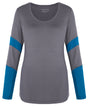 Yoga-Longsleeve Tee - deepgrey/aqua/teal - YOGISHOP