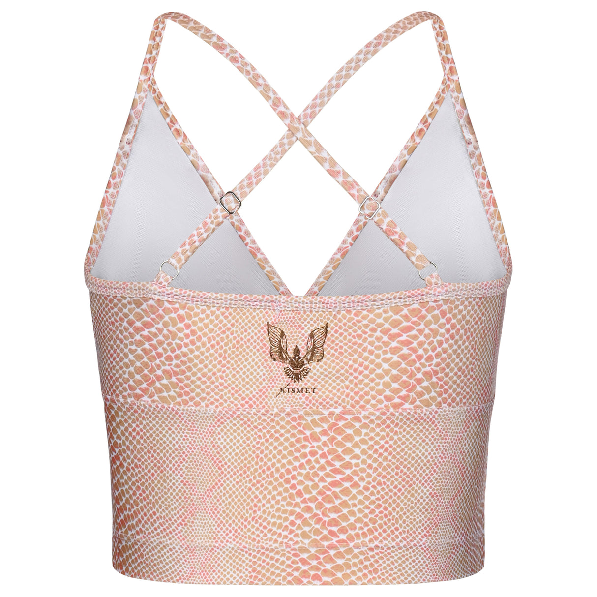 Lux Crop Top - snake rose - YOGISHOP