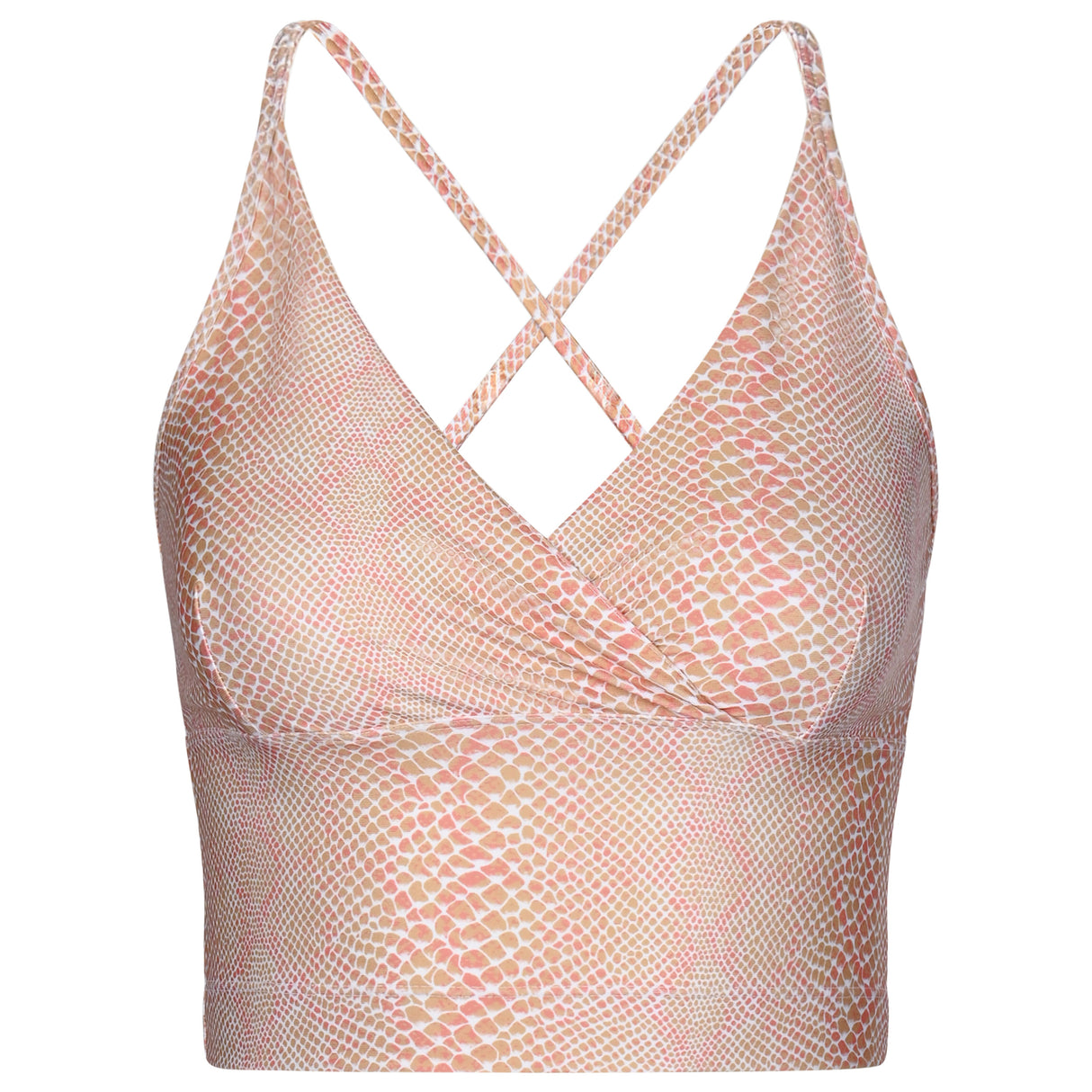 Lux Crop Top - snake rose - YOGISHOP