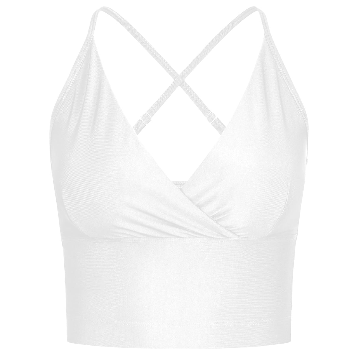 Lux Crop Top - solid white - YOGISHOP