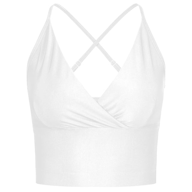 Lux Crop Top - solid white - YOGISHOP