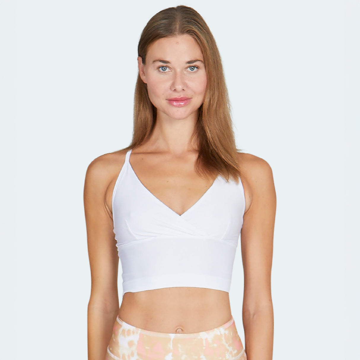 Lux Crop Top - solid white - YOGISHOP