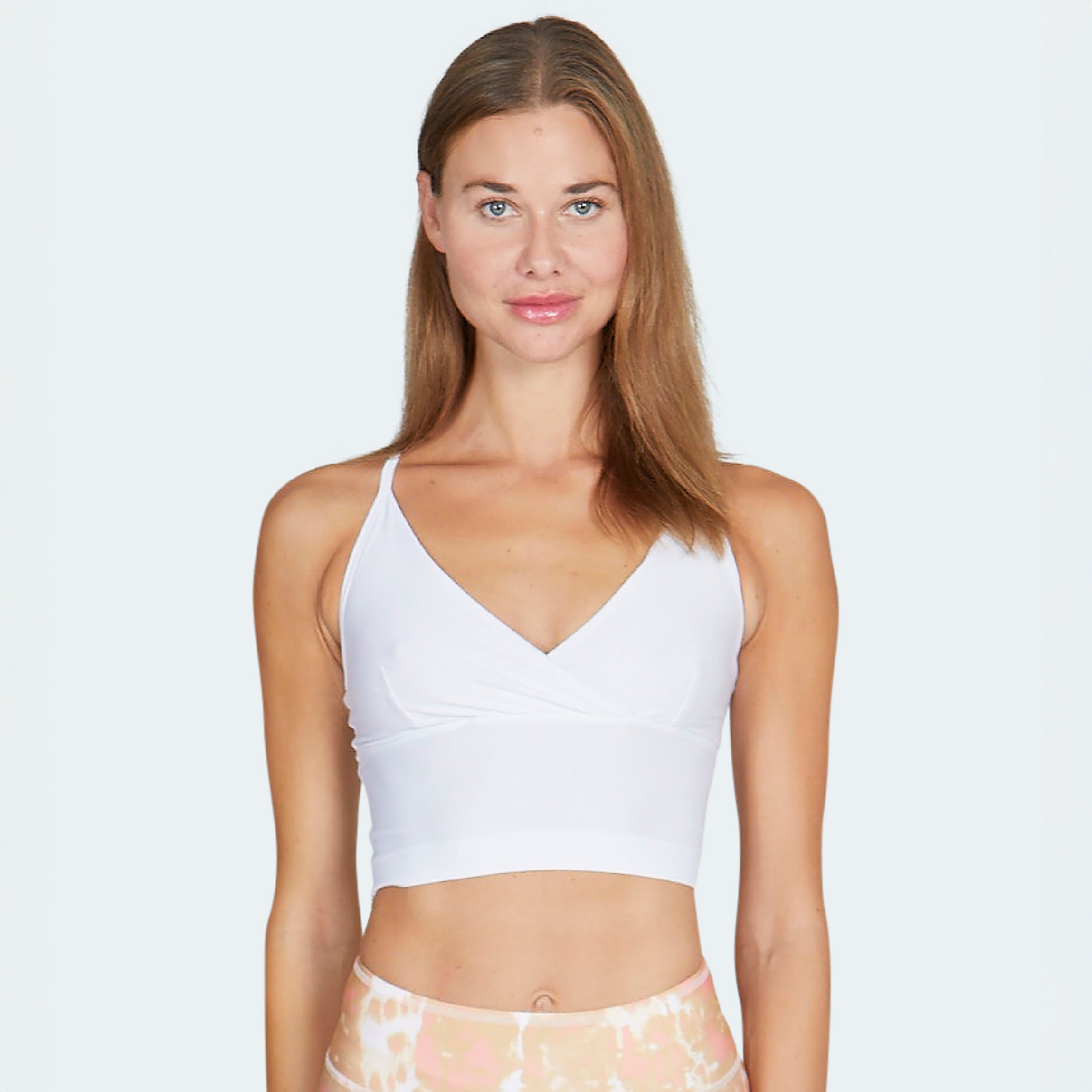 Lux Crop Top - solid white - YOGISHOP
