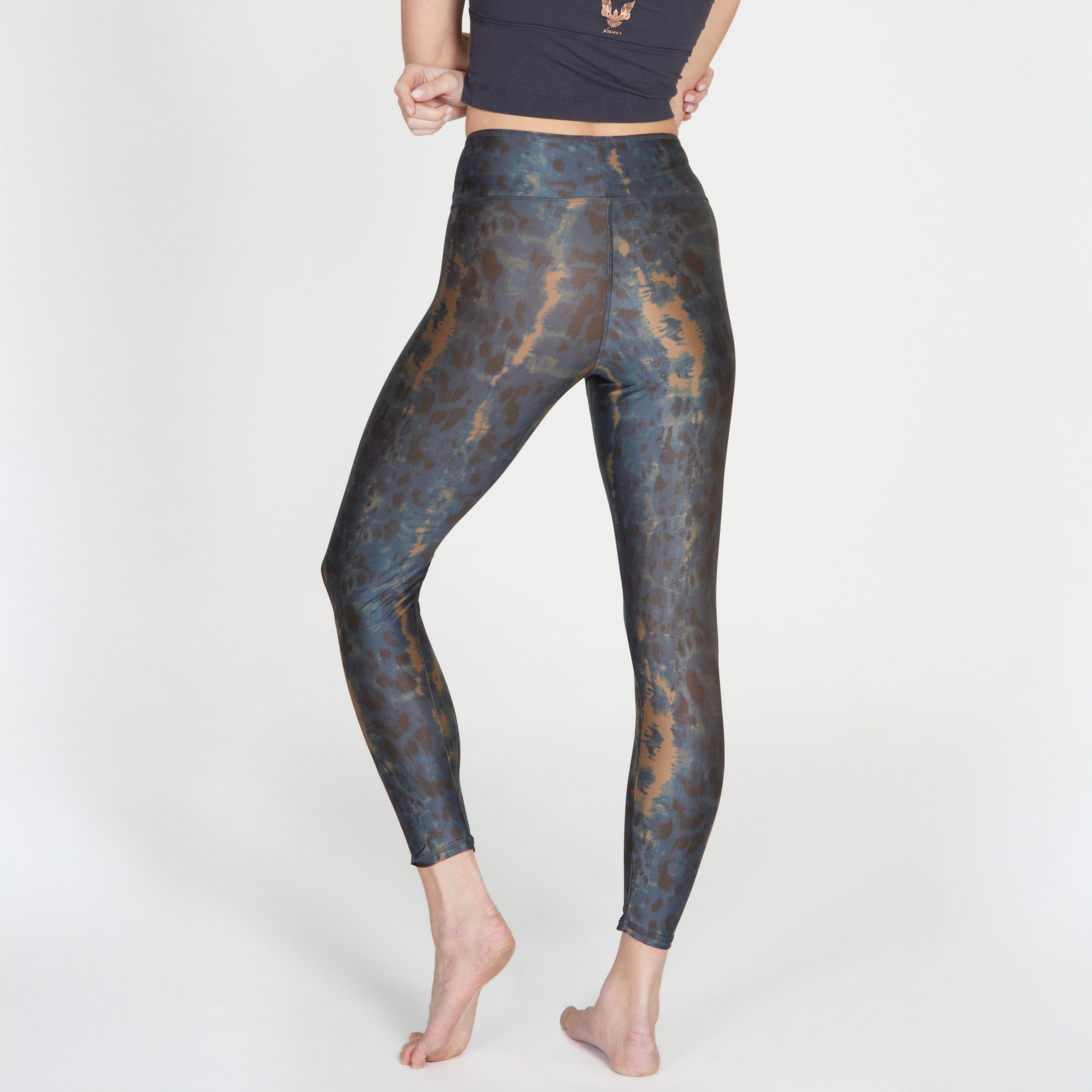 Yoga-Leggings Lux - deep blue wild - YOGISHOP