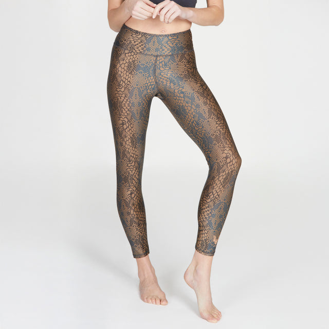 Yoga-Leggings Lux - maroon snake - YOGISHOP