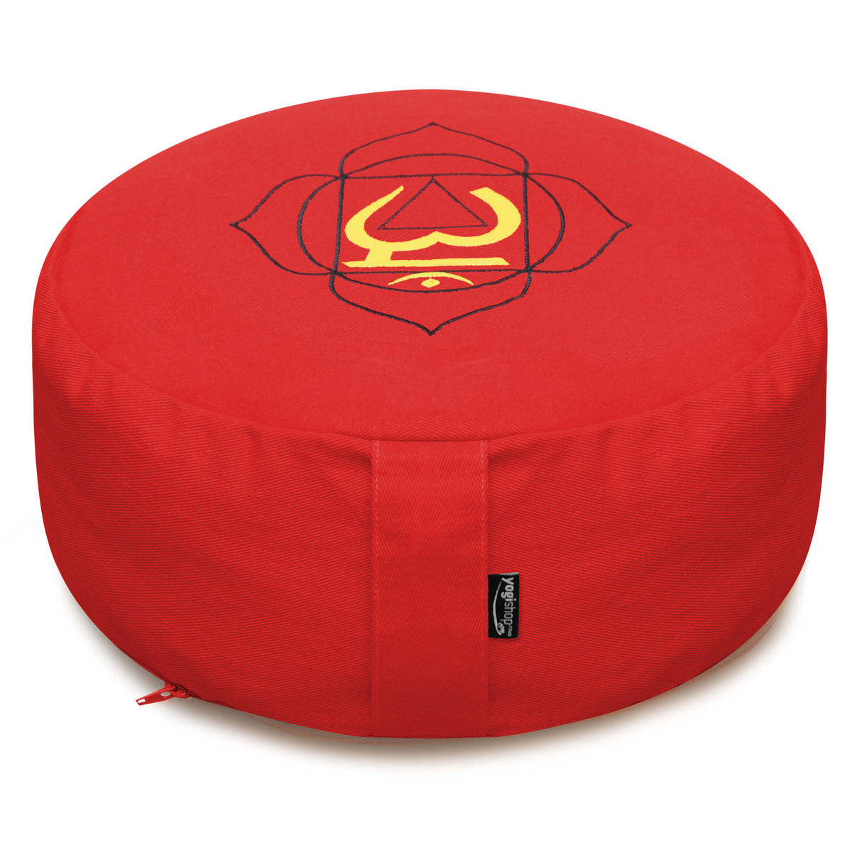 2. Wahl Meditationskissen - rund - Chakras - organic cotton - Muladhara - ø 36cm x 15cm