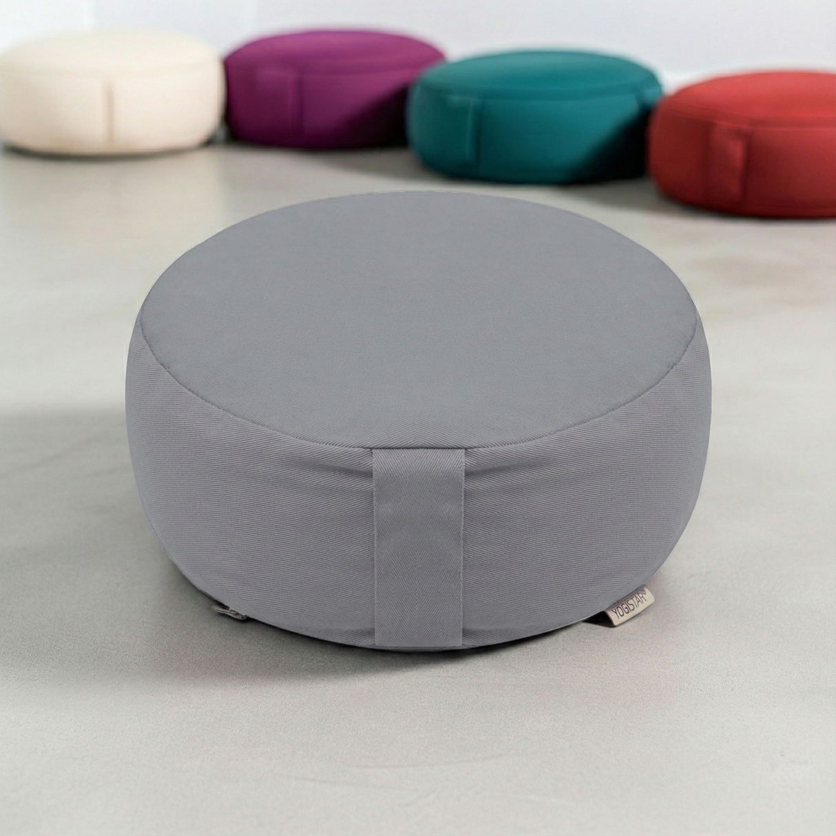 Meditation cushion - round - Dhyana - organic cotton