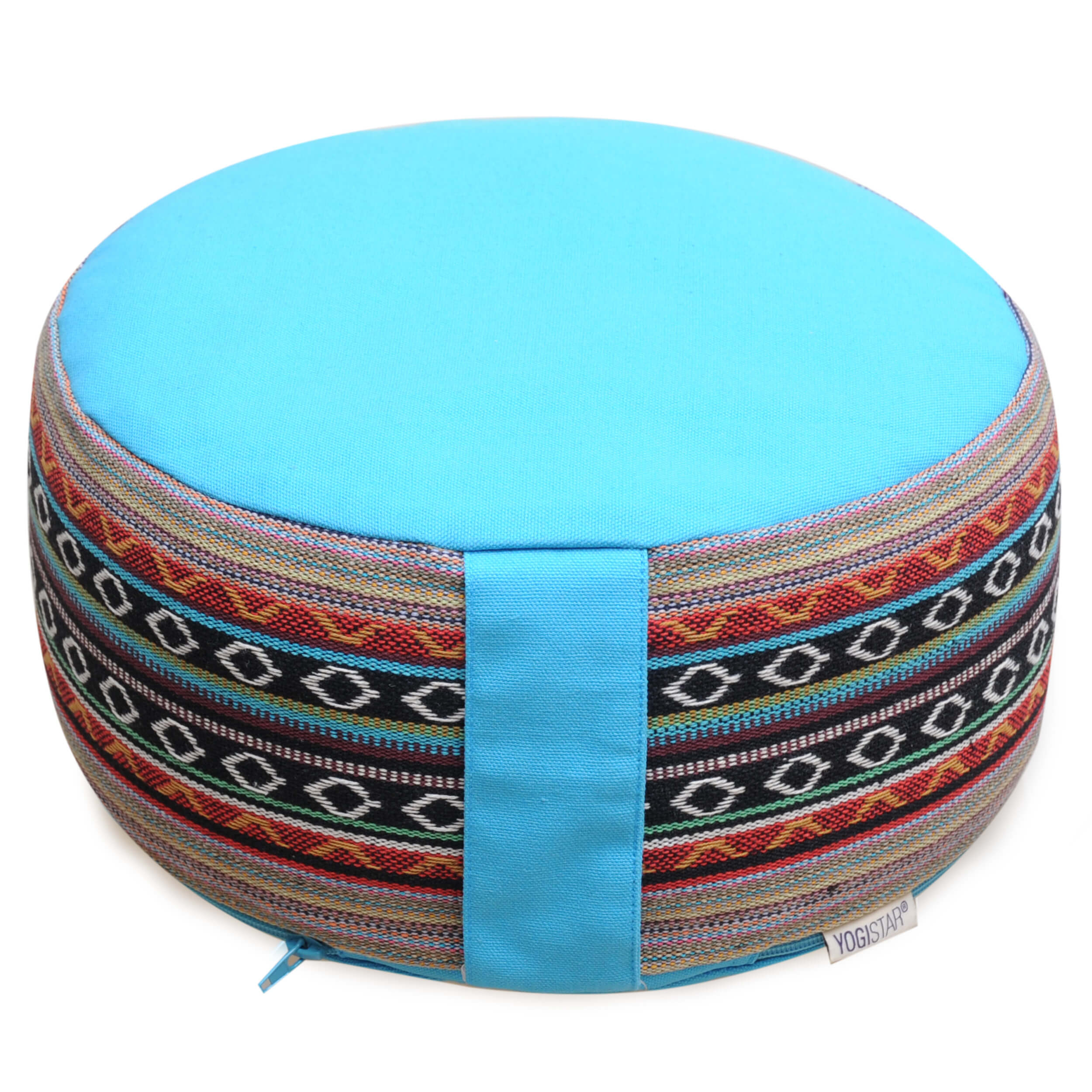 Meditationskissen - rund - ethnic - organic cotton - YOGISHOP