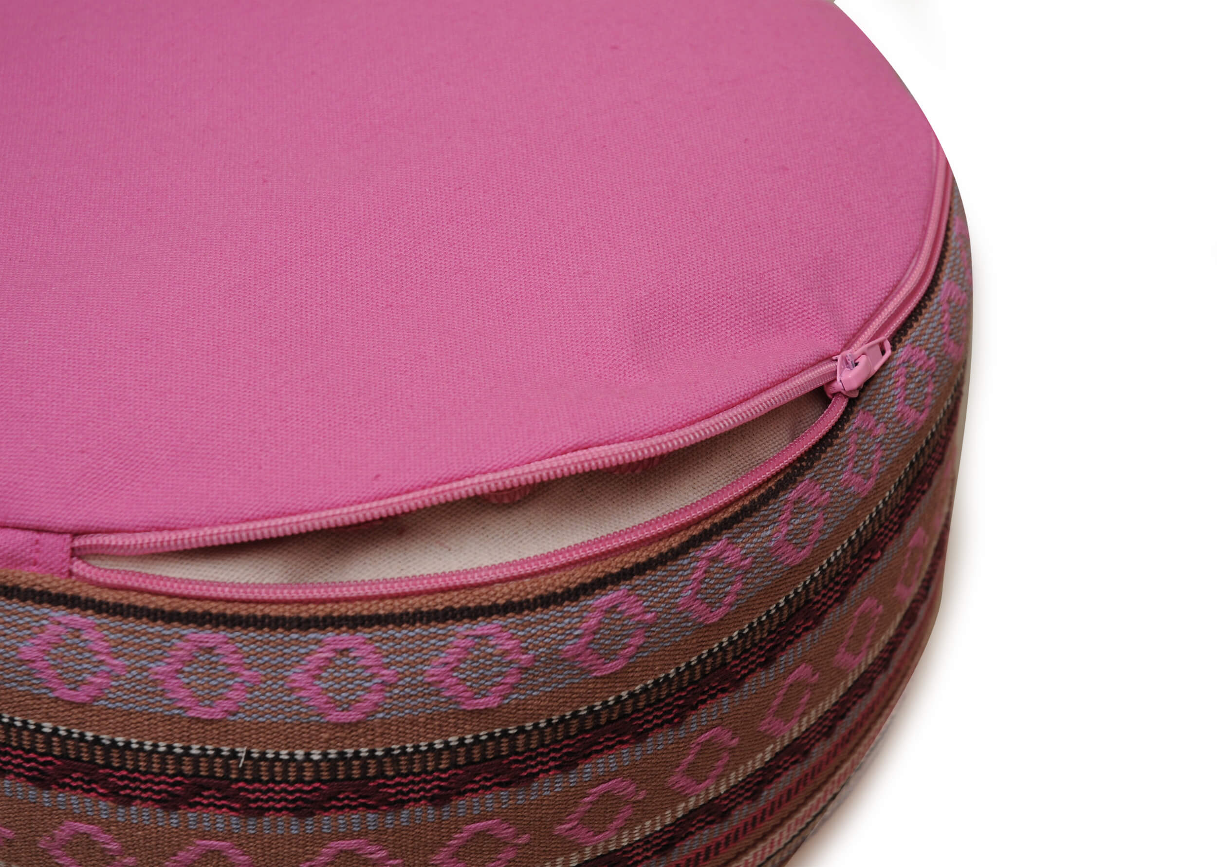 Meditationskissen - rund - ethnic - organic cotton - YOGISHOP