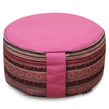Meditationskissen - rund - ethnic - organic cotton - YOGISHOP