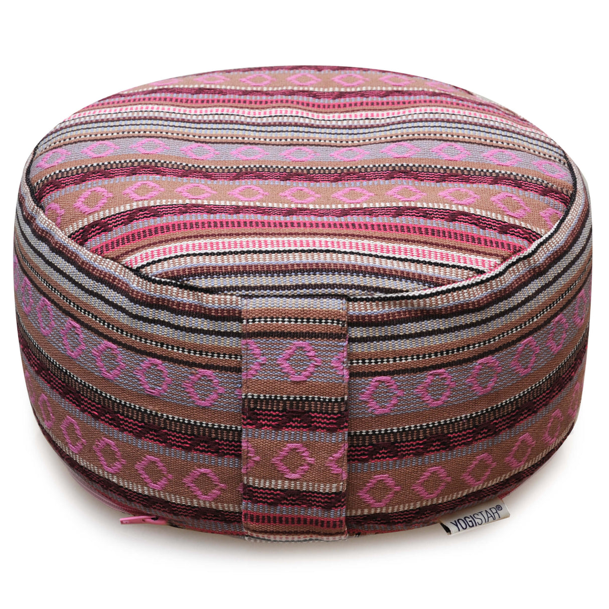 Meditationskissen - rund - ethnic - organic cotton - YOGISHOP