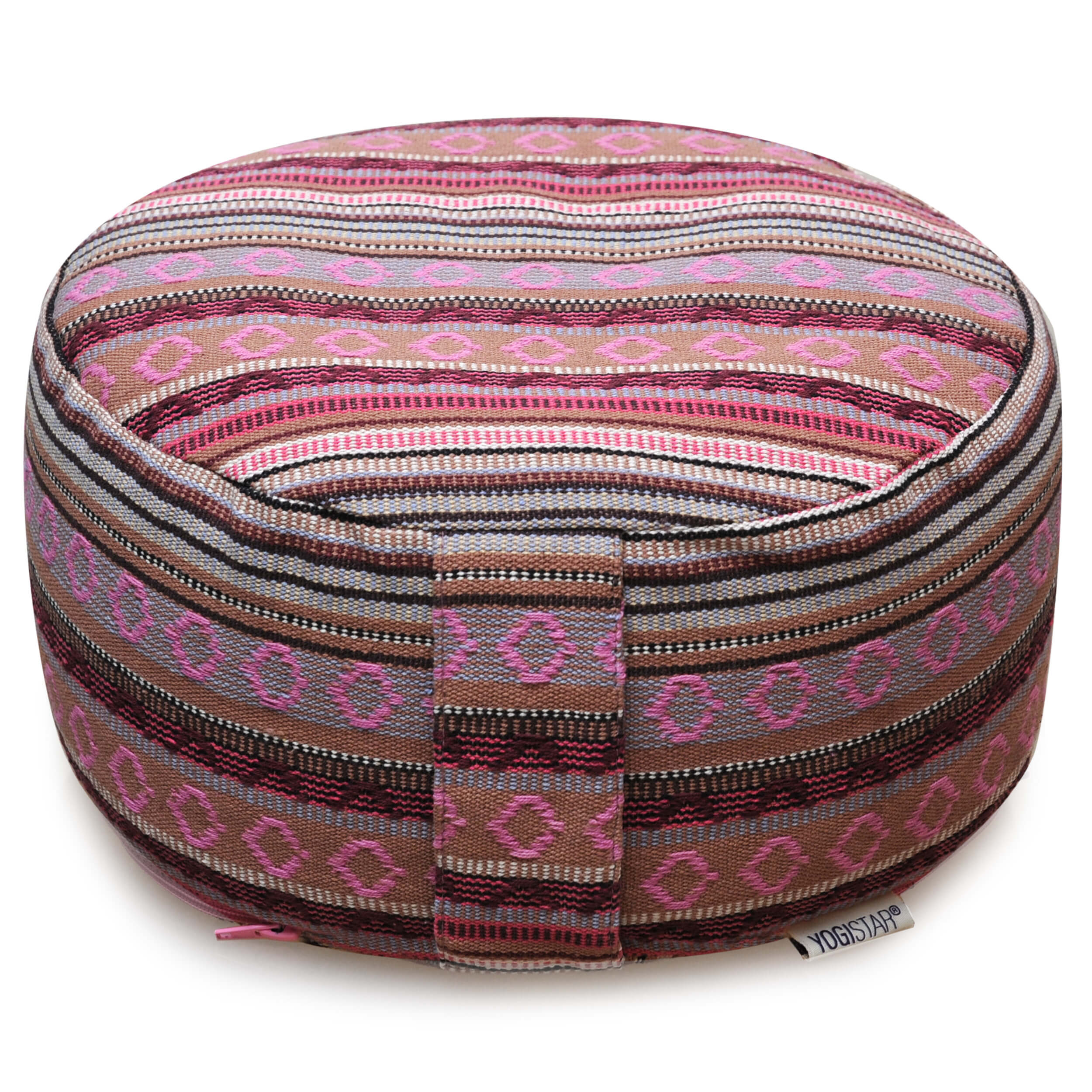 Meditationskissen - rund - ethnic - organic cotton - YOGISHOP