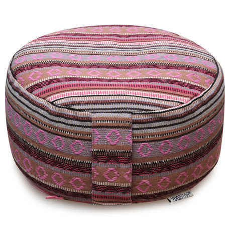 Meditationskissen - rund - ethnic - organic cotton - YOGISHOP