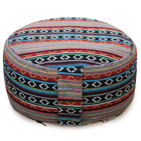 Meditationskissen - rund - ethnic - organic cotton - YOGISHOP