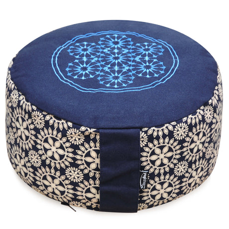 Meditationskissen rund - vintage - organic cotton - ø 30cm x 15 cm - YOGISHOP