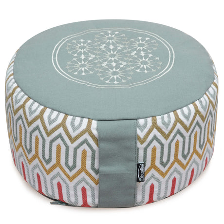 Meditationskissen rund - vintage - organic cotton - ø 30cm x 15 cm - YOGISHOP