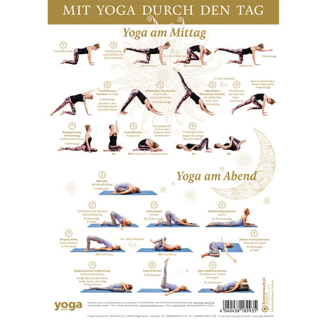 Mit Yoga durch den Tag Poster A4 - YOGISHOP