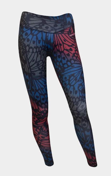 Yoga-Leggings "Butterfly rise" - petrol/rose - YOGISHOP