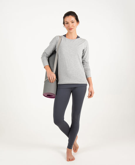 Yoga-Top "Open Back" - pale grey - YOGISHOP