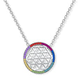 Blume des Lebens im Chakrarad mit 45 cm Kette - YOGISHOP