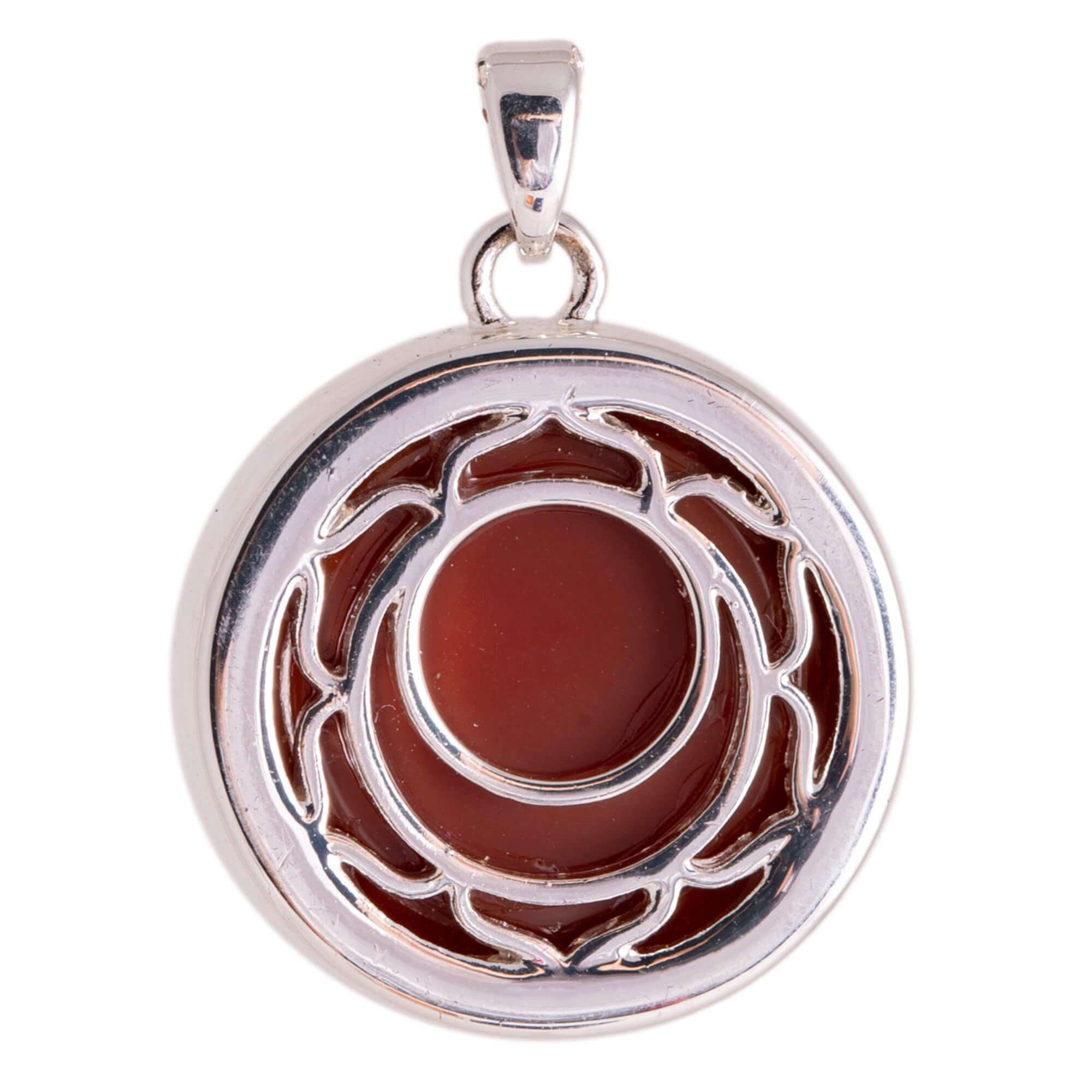 Sakral-Chakra Anhänger mit Karneol und Kette - YOGISHOP