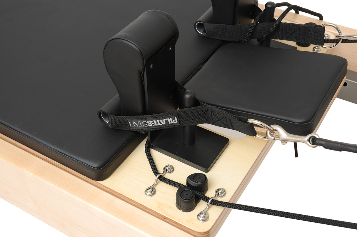 Pilates Reformer Ahorn "Short Leg" (inkl. Sitting Box und Jump Board) - schwarz - YOGISHOP
