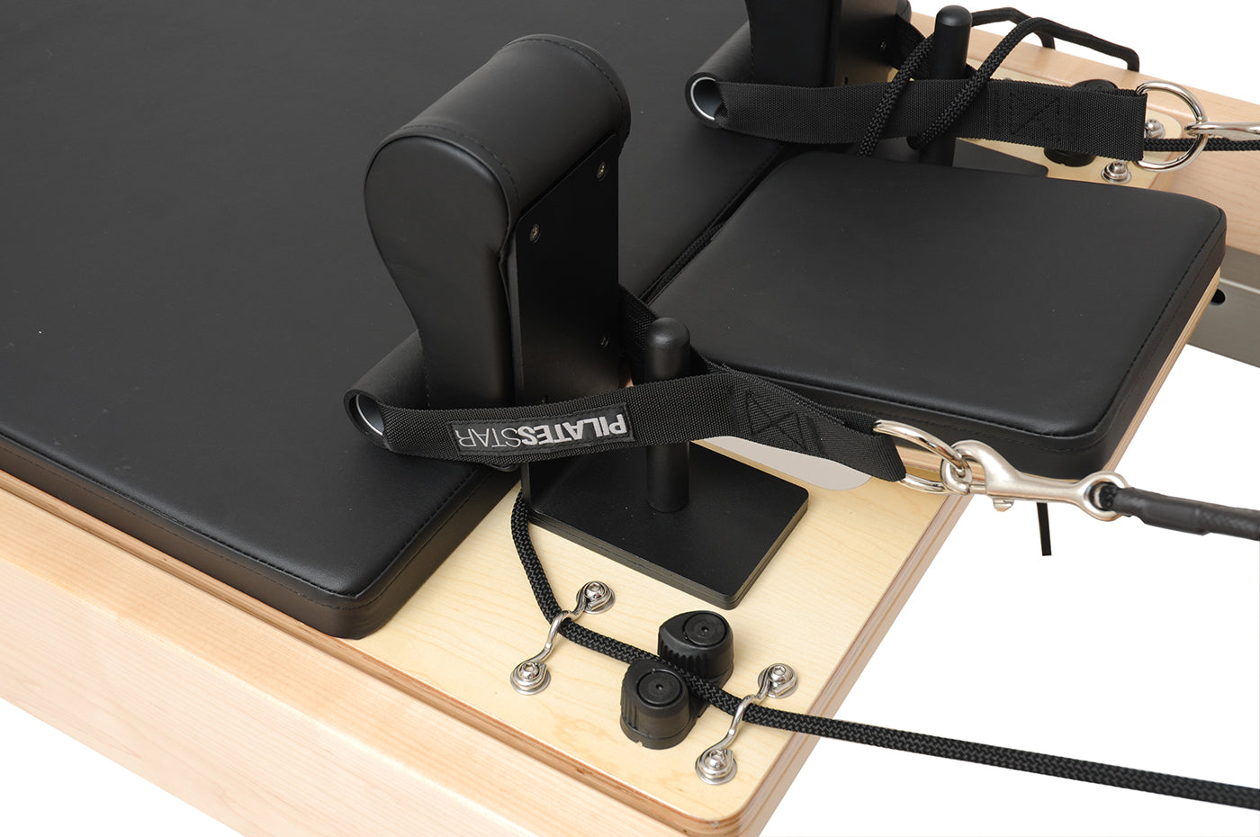 2. Wahl Pilates Reformer Ahorn "Therapeutic Leg" (inkl. Sitting Box und Jump Board) - schwarz - YOGISHOP
