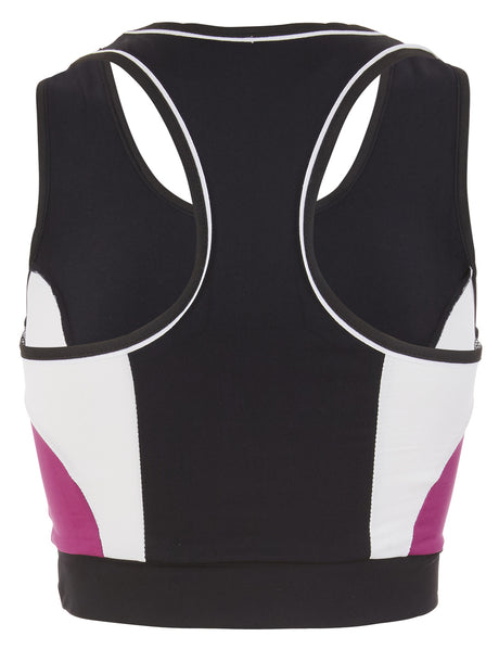Active Soft-Bra "Ruby" - black/fuchsia/white - YOGISHOP